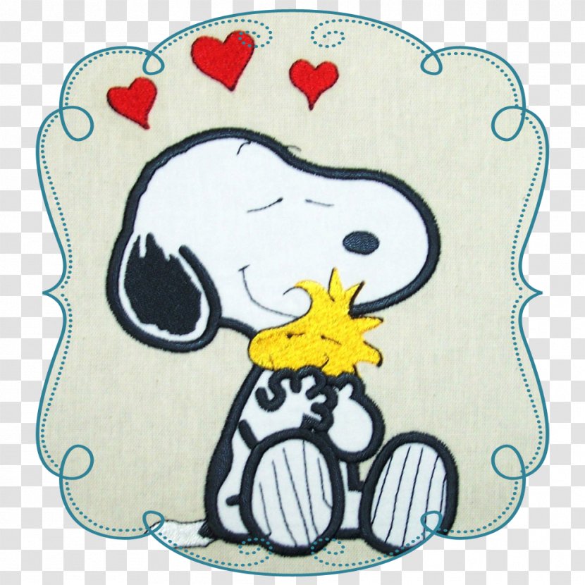 Dog Machine Embroidery Snoopy Appliqué - Frame Transparent PNG