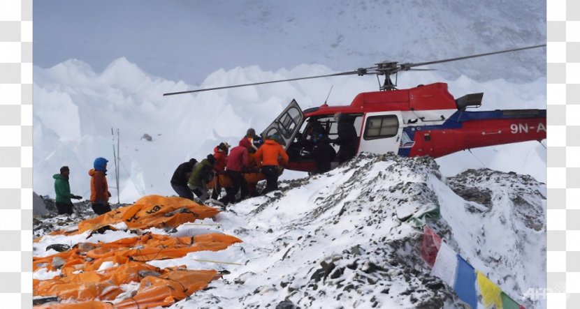 Everest Base Camp 2015 Mount Avalanches April Nepal Earthquake Kathmandu - Mountain Range Transparent PNG