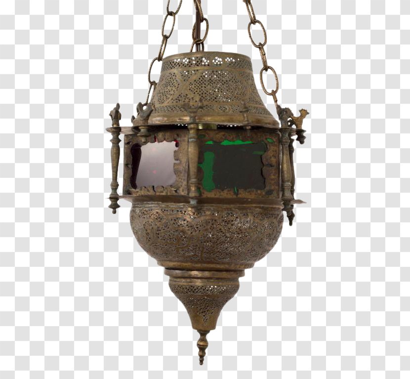 Brass Glass Lantern Repoussé And Chasing Light - Murano Transparent PNG