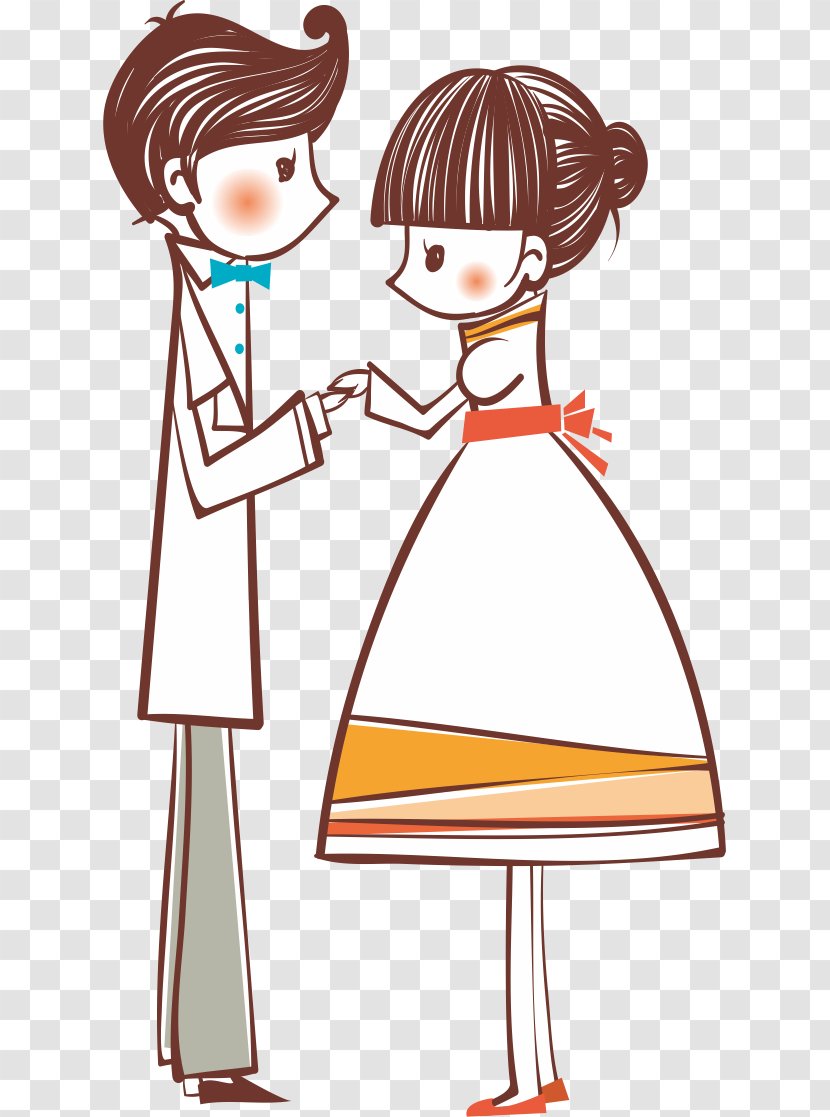 Cartoon Marriage Drawing - Flower - Wedding Transparent PNG