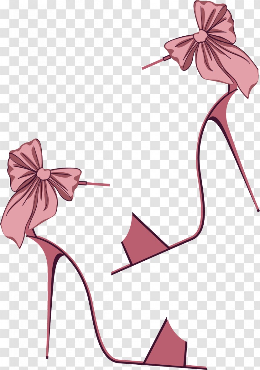 Pink High-heeled Footwear Shoe - Rgb Color Model - Vector Painted High Heels Transparent PNG