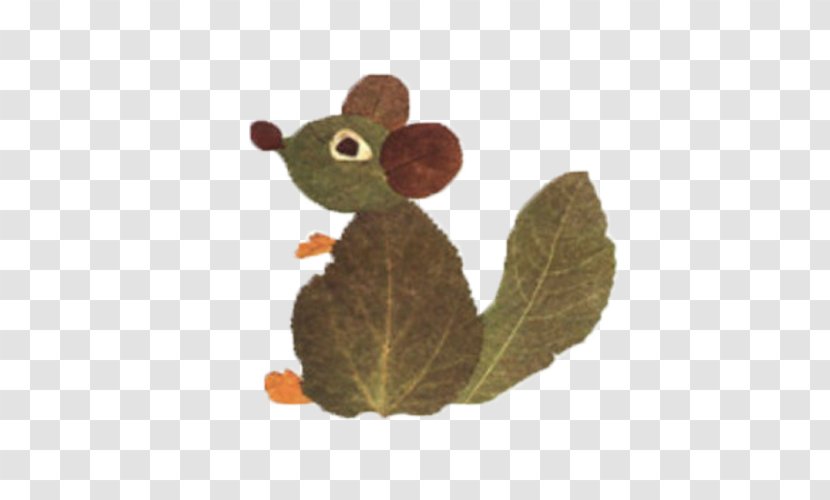 Autumn Leaf Color Art Craft - Leaves Squirrel Fight Transparent PNG