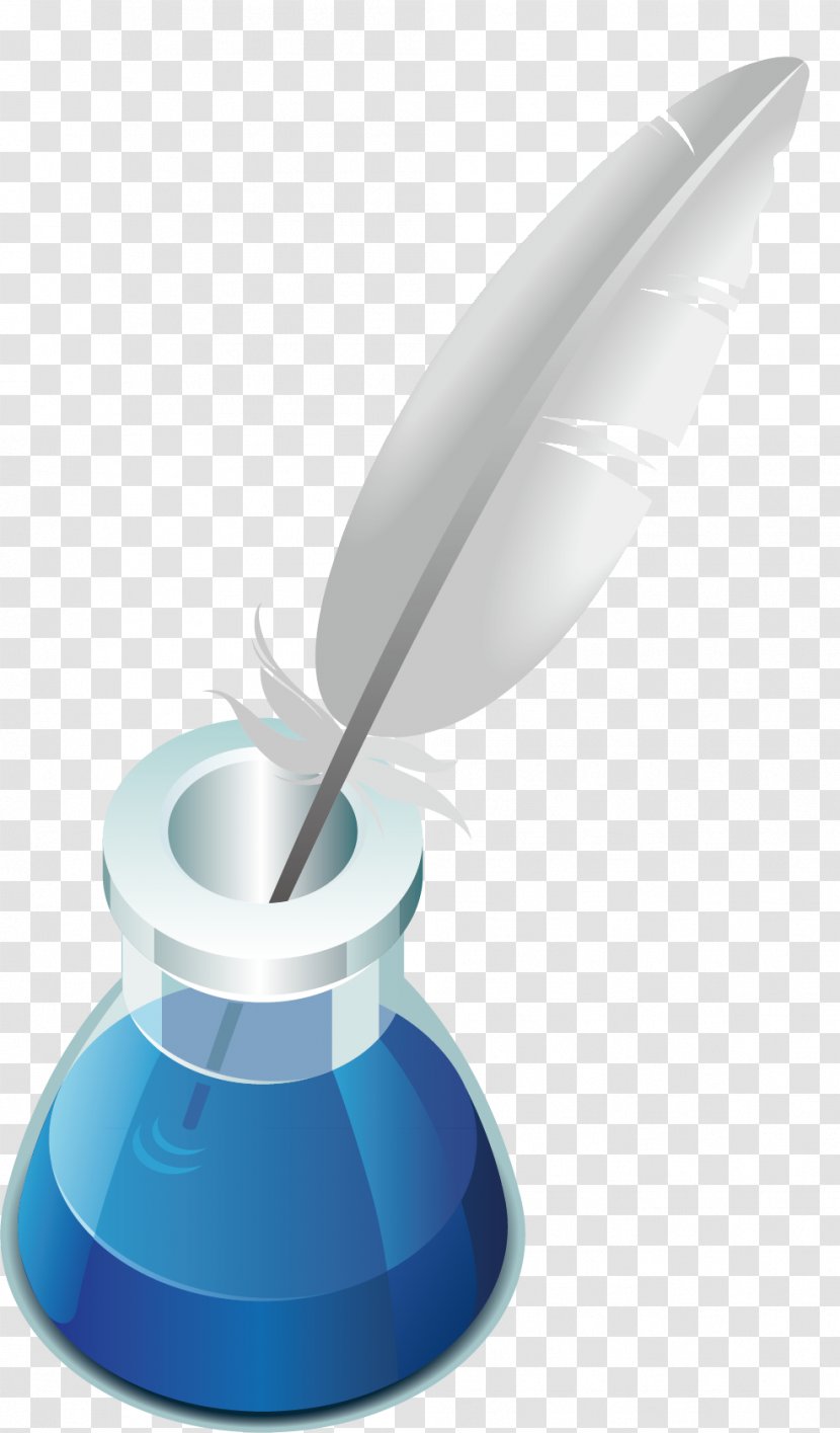 Paper Inkwell Pen Quill - Glass Bottle - Material Picture Transparent PNG