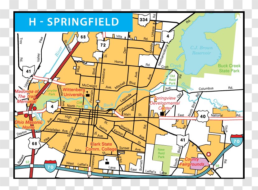 Springfield Township City Map Atlas - Area Transparent PNG