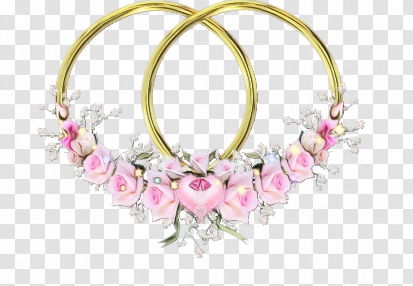 Pink Flower Frame - Ornament - Crown Transparent PNG