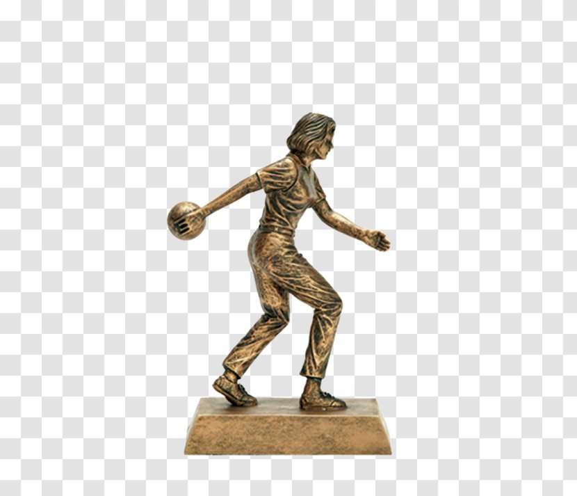 Trophy Award Bowling Commemorative Plaque Medal - Bronze Sculpture Transparent PNG