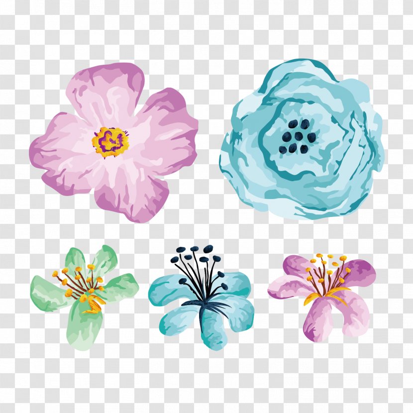 Flower Illustration - Hand Painted Vector Transparent PNG