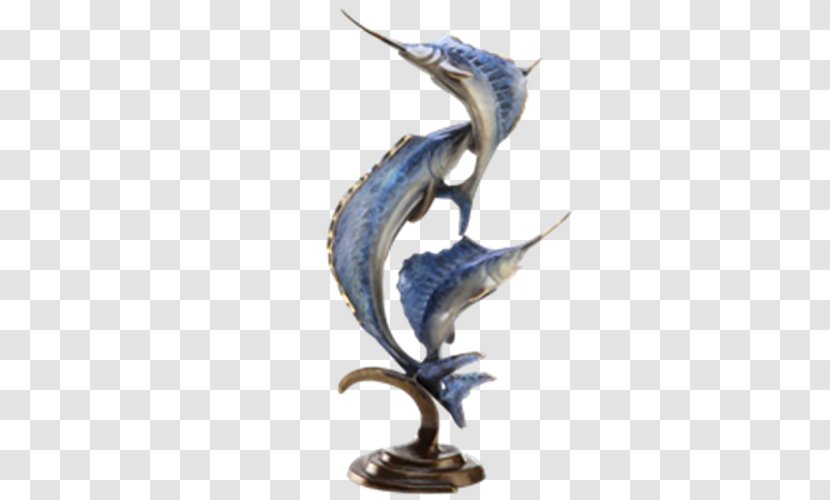 Bronze Sculpture Sailfish Black Marlin - Fish Transparent PNG