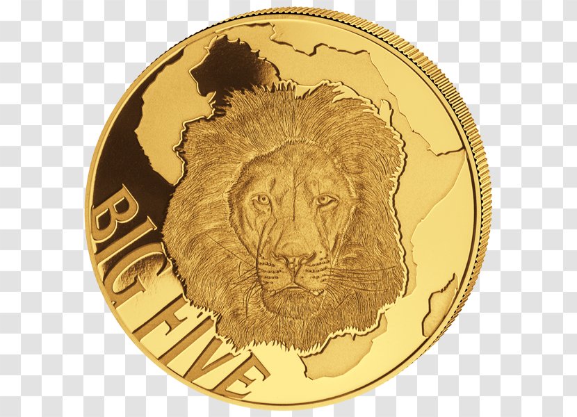 Lion Big Five Game Leopard Cameroon Coin - Safari Transparent PNG