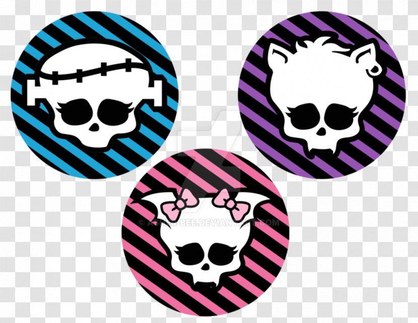 Monster High: Ghoul Spirit Frankie Stein Iron-on - Skull - Mock Transparent PNG