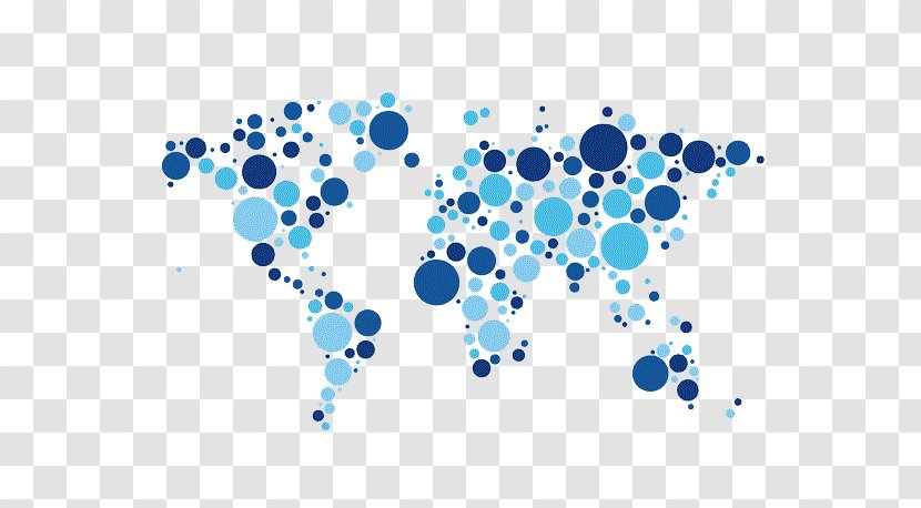 World Map Dot Distribution - Halftone Transparent PNG