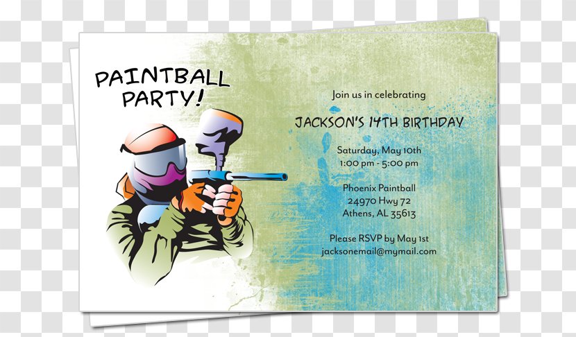 Wedding Invitation Party Convite Birthday Paintball - Craft - Invitations Transparent PNG