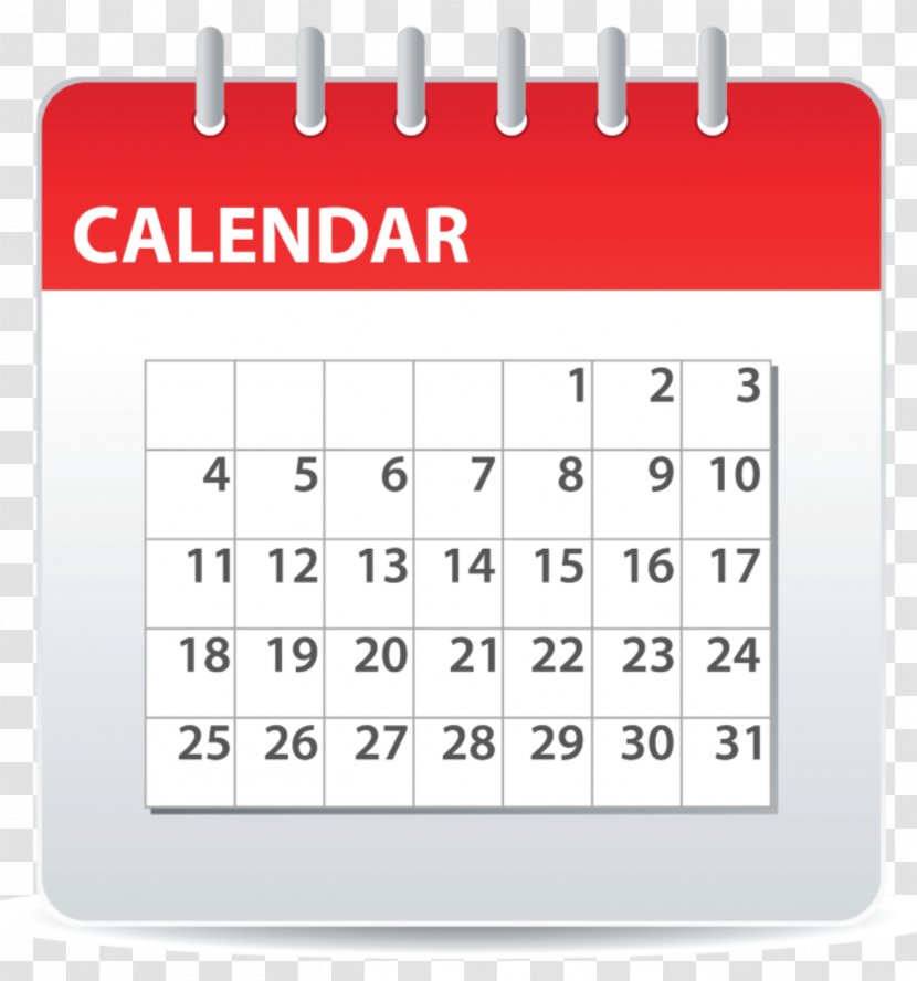 Download Clip Art - Office Supplies - Calendar Date Transparent PNG