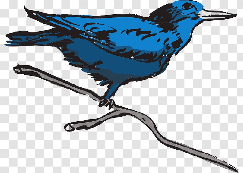 Clip Art Bird - Blue Transparent PNG