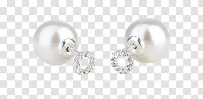 Pearl Earring Silver Body Jewellery - Rings Transparent PNG