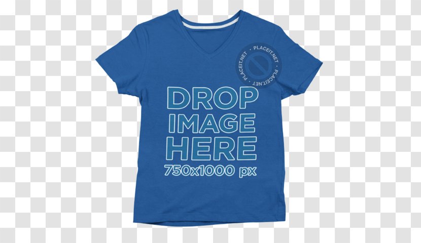 T-shirt Sleeve Font Logo - Blue - Stage Backdrop Transparent PNG