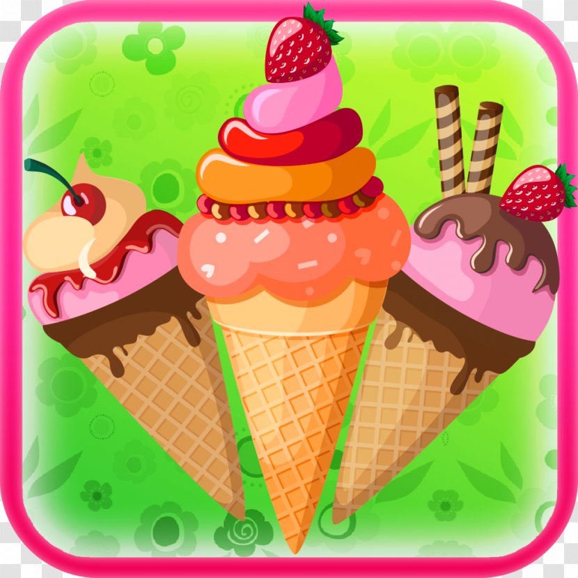 Sundae Ice Cream Frozen Yogurt Kids Toy Crush - Video Game - Strawberry Pudding Transparent PNG