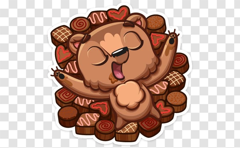 Chocolate Brownie Cake VK Sticker - Personal Message Transparent PNG