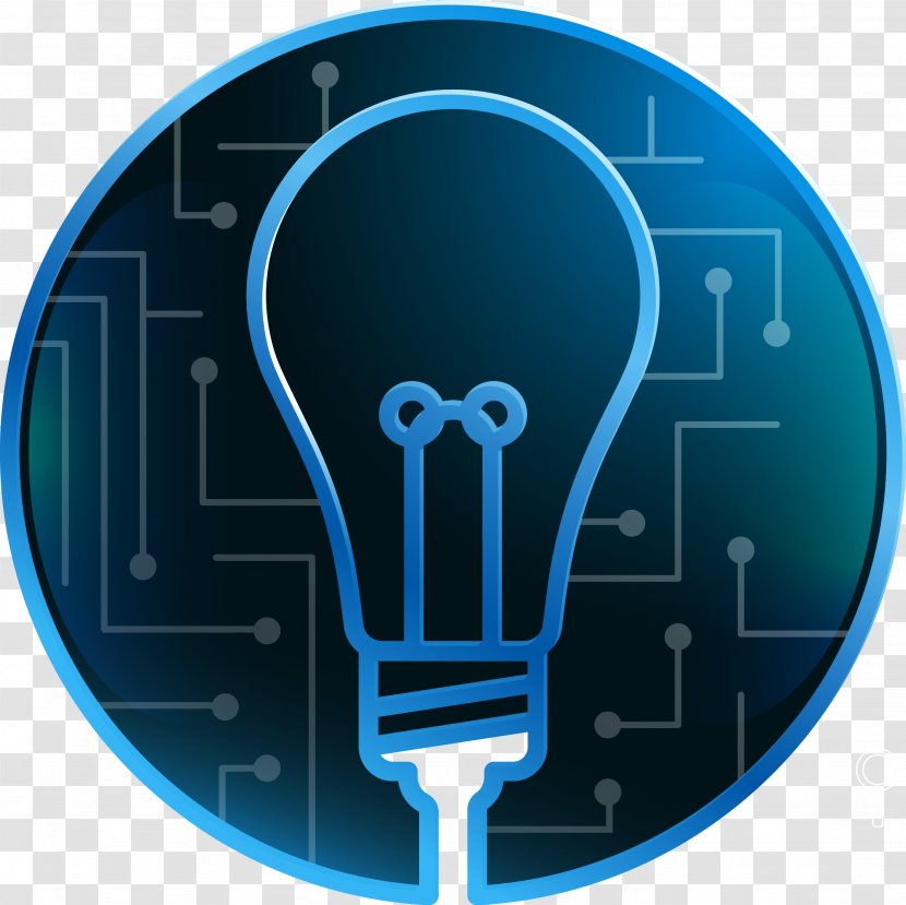 Information Blue - SCIENCE Bulb Transparent PNG