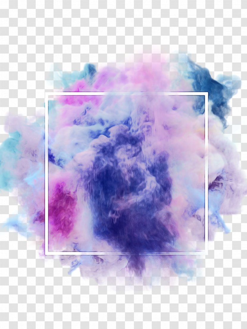 Purple Blue Violet Cloud Sky - Wet Ink - Dye Meteorological Phenomenon Transparent PNG