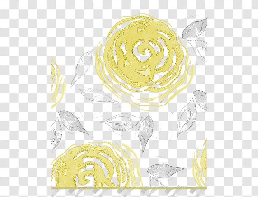 Floral Design Watercolor Painting Yellow Wallpaper - Art - Rose Transparent PNG