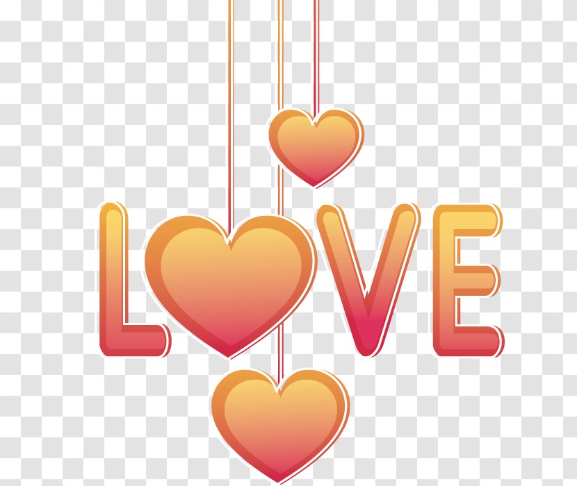 Heart Love Valentine's Day Romance Yellow - Art Elements Transparent PNG