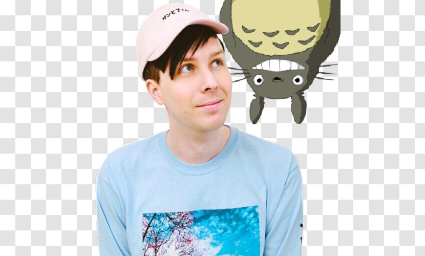 My Neighbor Totoro Dan Howell T-shirt And Phil YouTuber - Forehead Transparent PNG