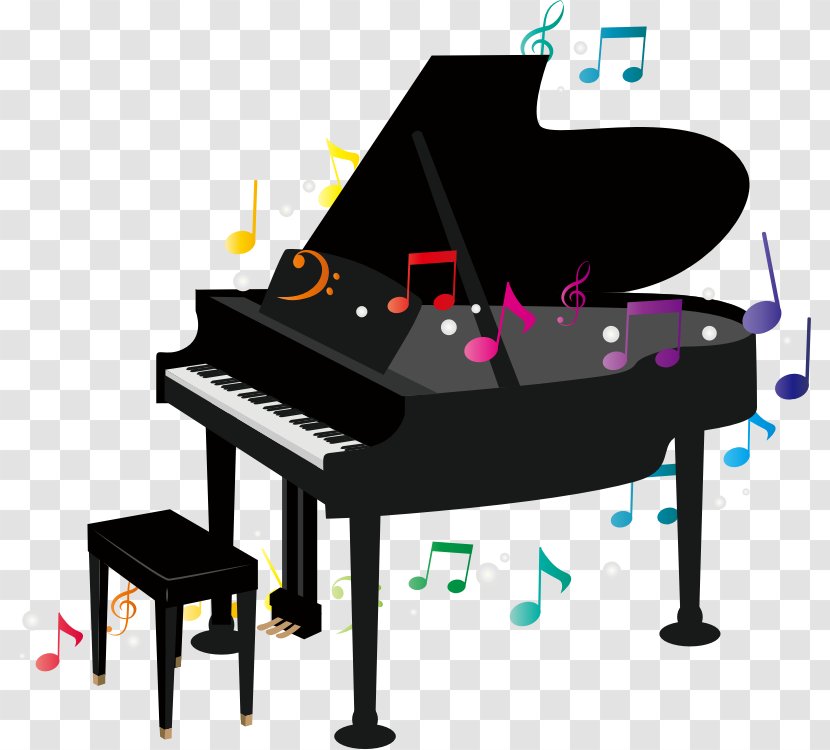 Clip Art Grand Piano Musical Keyboard Drawing - Technology Transparent PNG