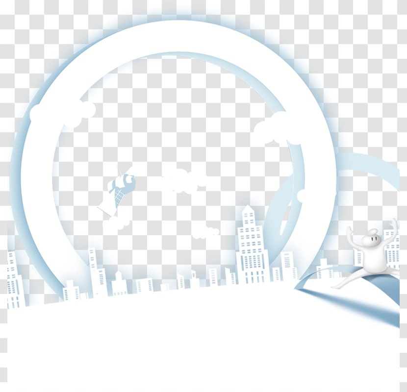 Cartoon Photography Computer File - White - City Silhouette Transparent PNG