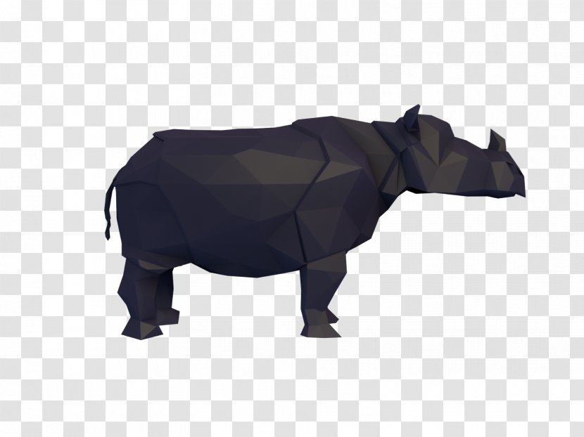 Cattle Wildlife Snout Black M - Javan Rhinoceros Transparent PNG