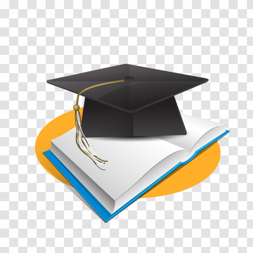 Bachelors Degree Doctorate Academic Diplom Ishi - Bachelor Cap And Books Transparent PNG