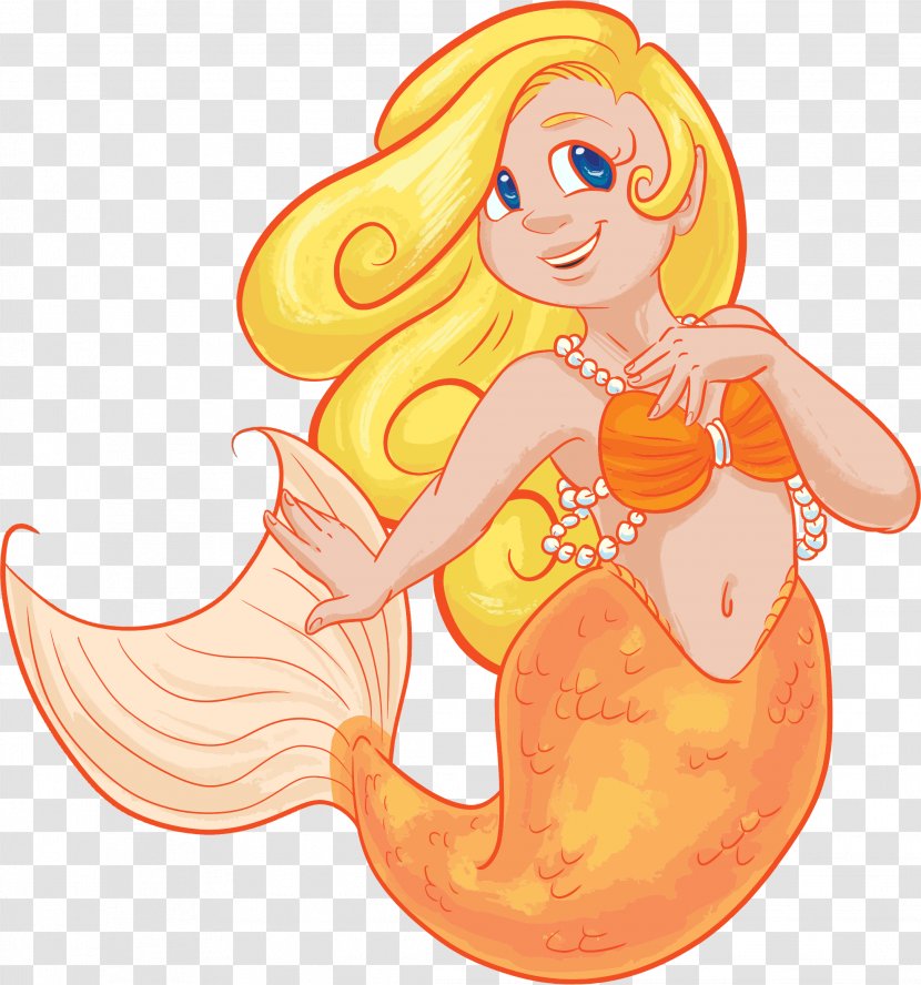 Mermaid Blond Clip Art - Heart Transparent PNG