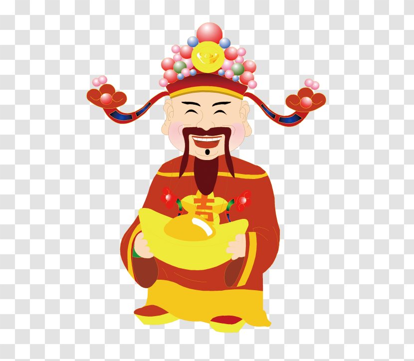 Caishen Jade Emperor Chinese New Year - Animation - God Of Wealth Transparent PNG
