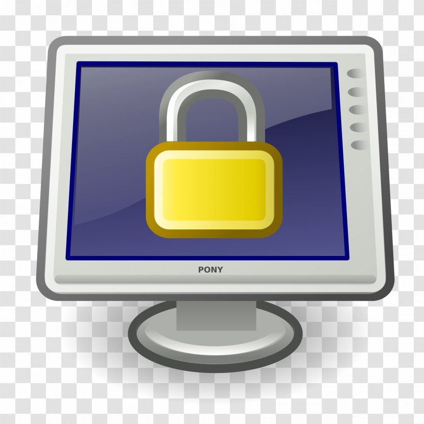 Computer Monitors Lock Screen Clip Art - Multimedia Transparent PNG