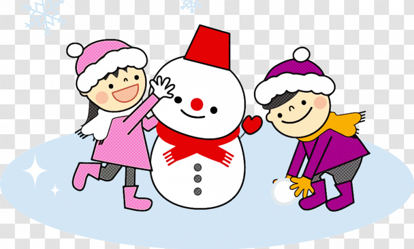 Cartoon Pink Happy Christmas Eve Pleased Transparent PNG