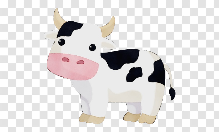Animal Figure Dairy Cow Cartoon Bovine Toy Transparent PNG