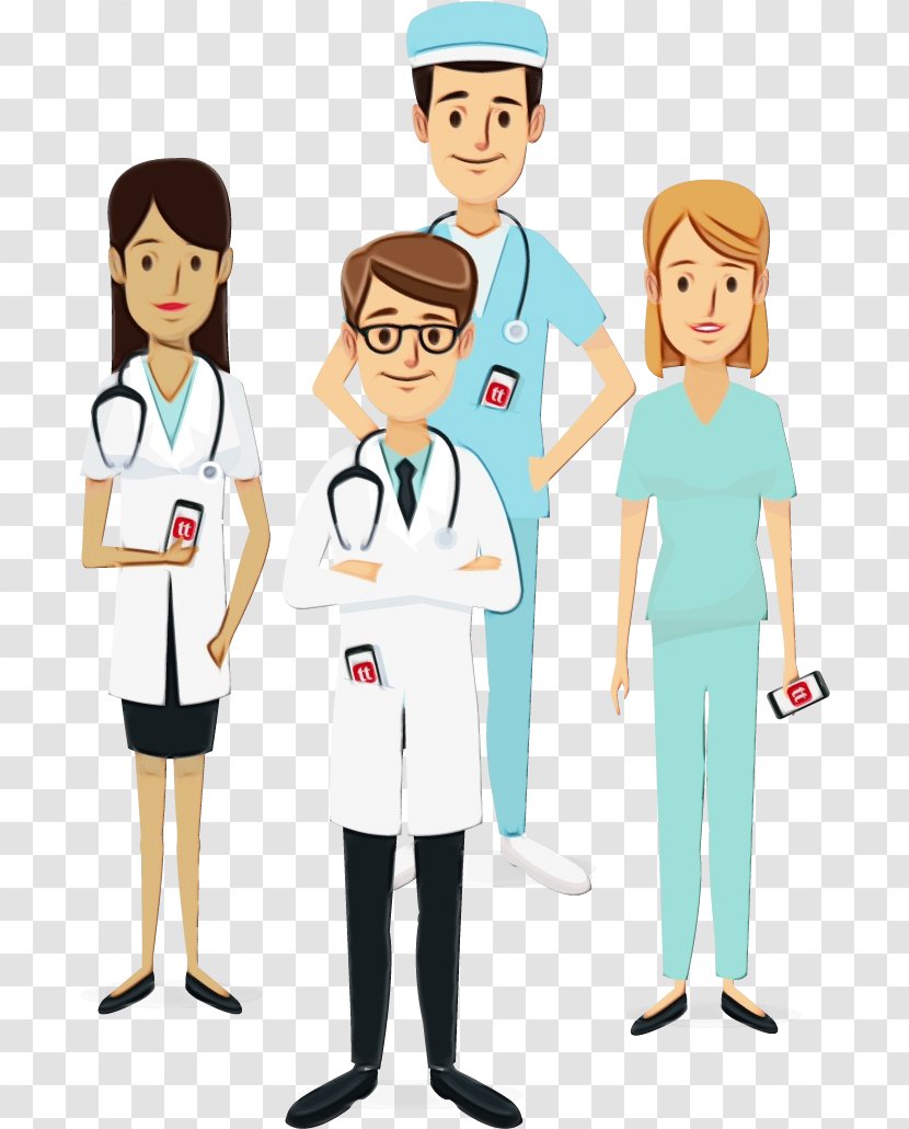 Cartoon Health Care Provider Physician Job Nurse - Gesture - Uniform Transparent PNG