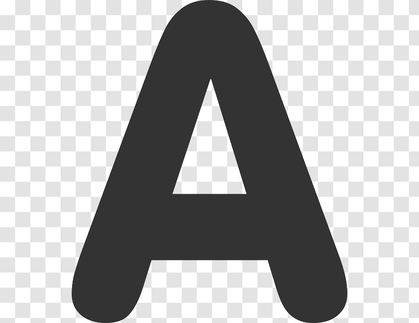 Triangle Black And White Font - Product Design - Letter A Transparent PNG
