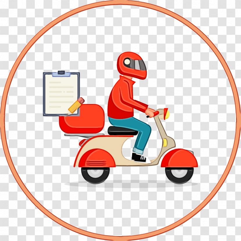 Pizza Background - Food Delivery - Riding Toy Vespa Transparent PNG