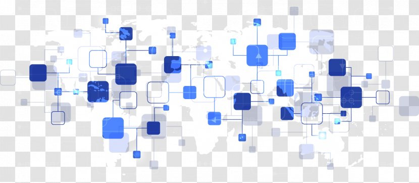 Blue Download - Computer Network - SCIENCE Line Connecting Block Transparent PNG