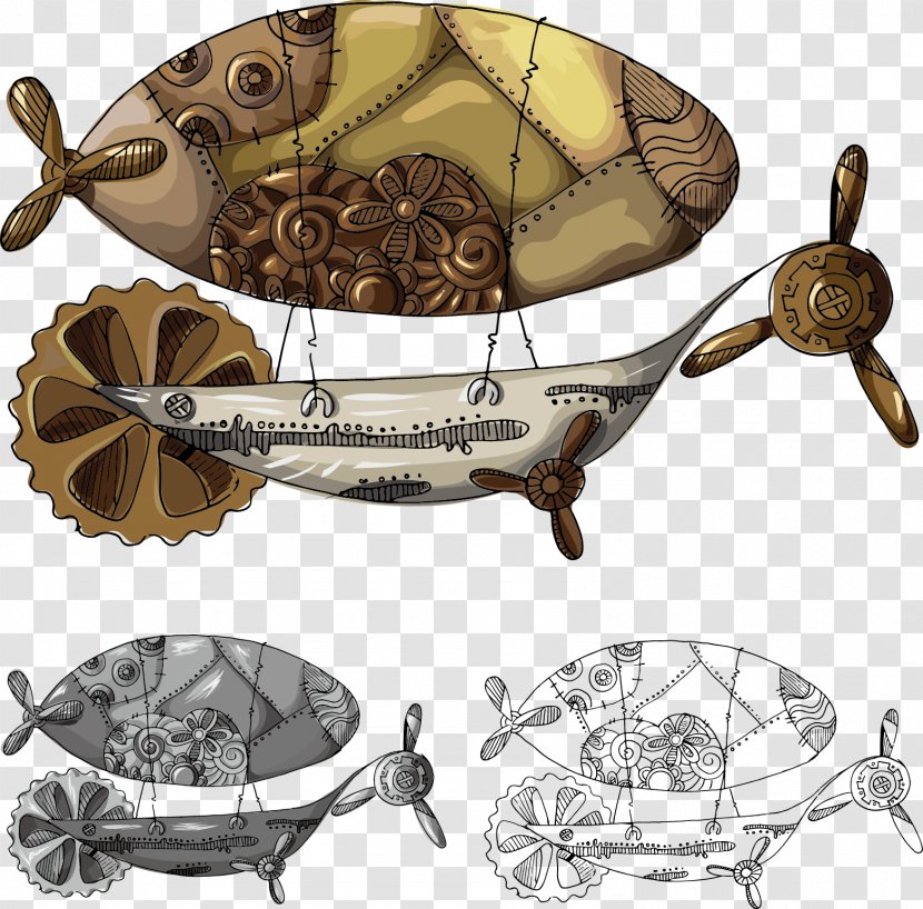 Zeppelin Airship Euclidean Vector - Royaltyfree - Spaceship Transparent PNG