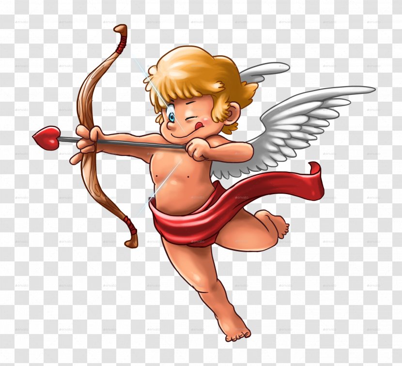 Cupid And Psyche Valentines Day Clip Art - Heart - Transparent Image Transparent PNG