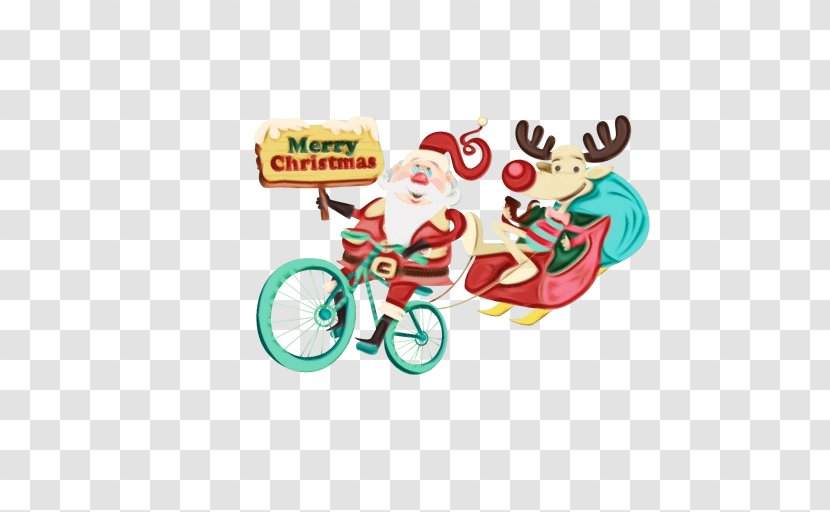 Santa Claus Drawing - Paint - Bicycle Part Wheel Transparent PNG