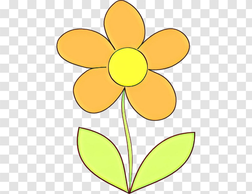 Yellow Petal Leaf Flower Plant Transparent PNG