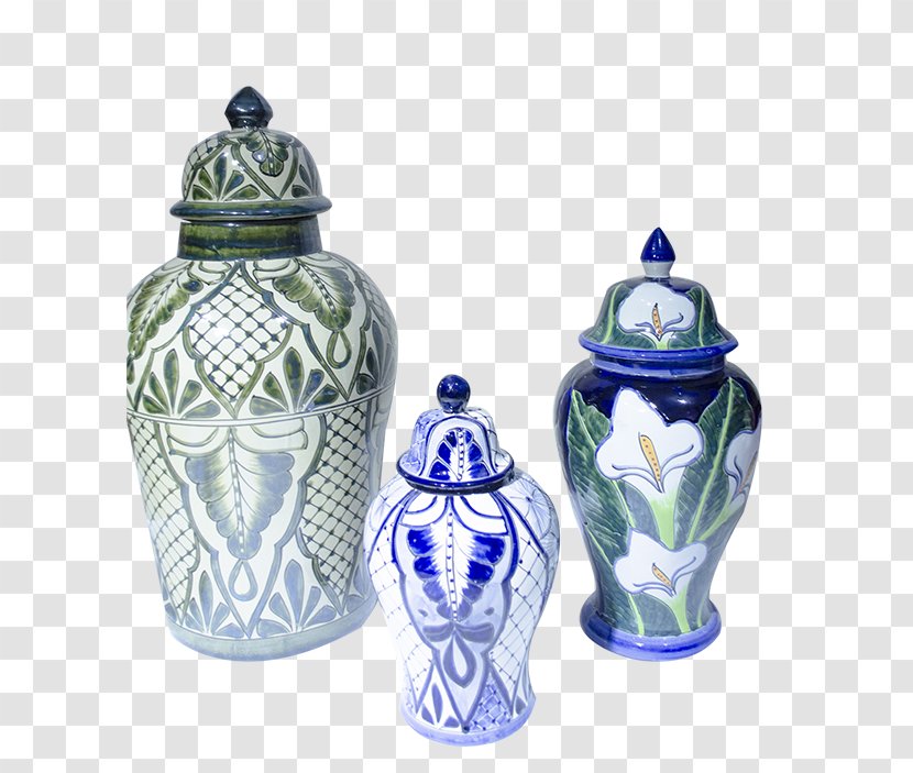 Urn Ceramic Cobalt Blue And White Pottery Vase Transparent PNG