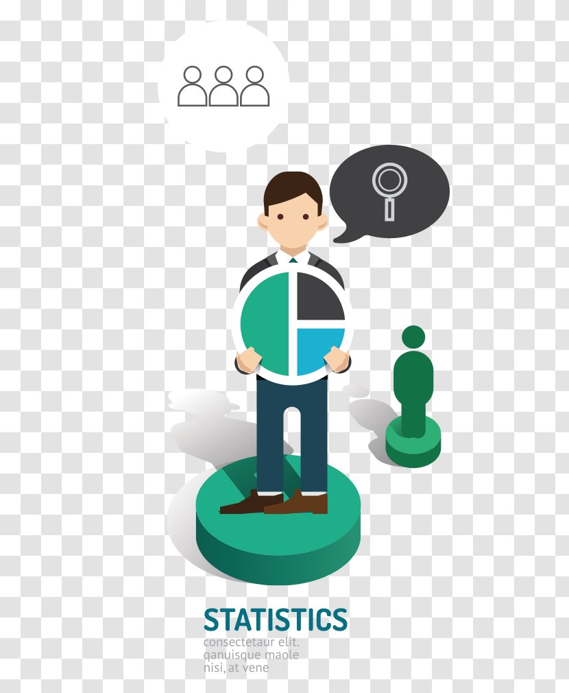 Chart Infographic - Three-dimensional Vector Business People Transparent PNG