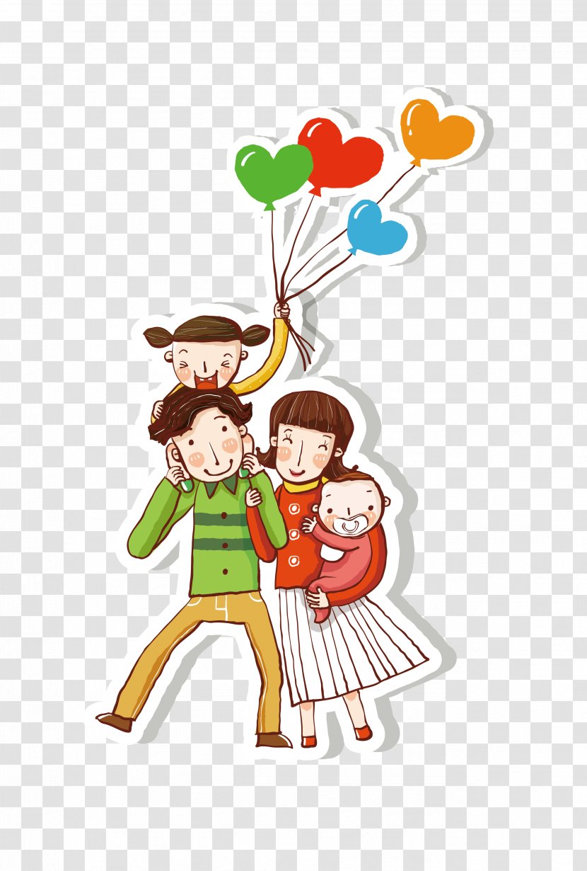 Family Happiness Child Parent - Cartoon - Happy One Transparent PNG