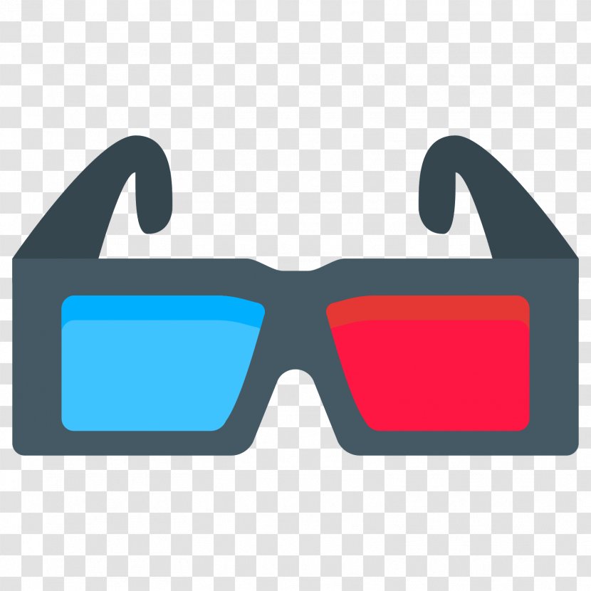 Polarized 3D System Film Glasses - Blue Transparent PNG