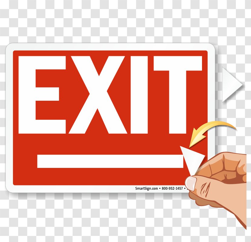 Exit Sign Emergency Arrow Manufacturing - Business Transparent PNG