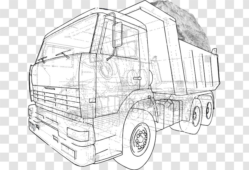 Car 3D Computer Graphics Truck Sketch - 3d Transparent PNG